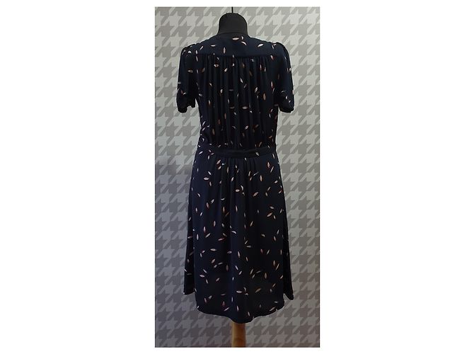 Vestido Sessun de viscosa azul - vista 2