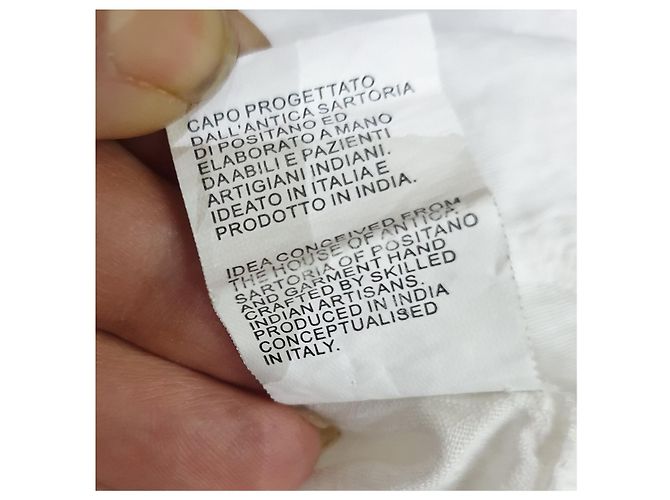 Autre Marque Vestido blanco Antica Sartoria Positano Blanco roto - vista 2