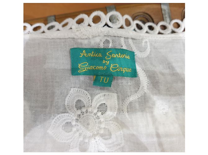 Autre Marque Vestido blanco Antica Sartoria Positano Blanco roto - vista 4