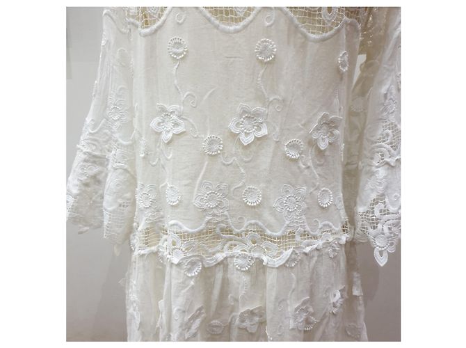 Autre Marque Vestido blanco Antica Sartoria Positano Blanco roto - vista 7