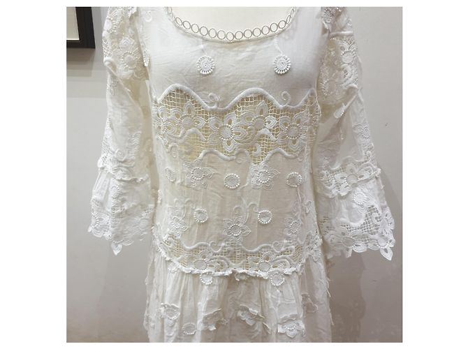 Autre Marque Vestido blanco Antica Sartoria Positano Blanco roto - vista 9