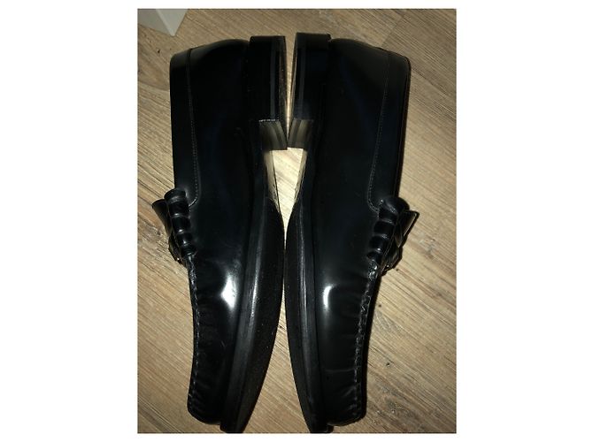 Autre Marque Mocassini CELINE Luco in pelle nera Nero - vista 2
