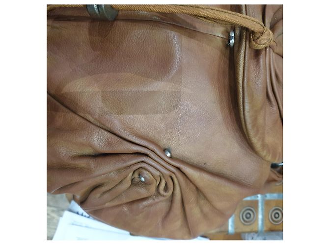 Yves Saint Laurent borsa hobo pelle Cognac - vista 14