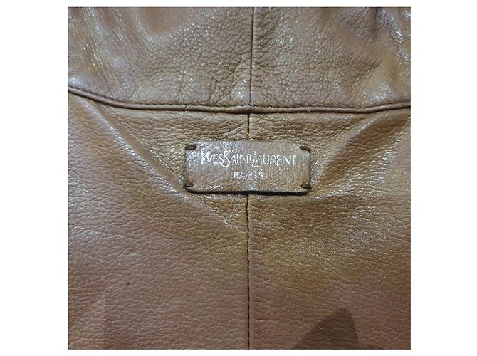 Yves Saint Laurent borsa hobo pelle Cognac - vista 15