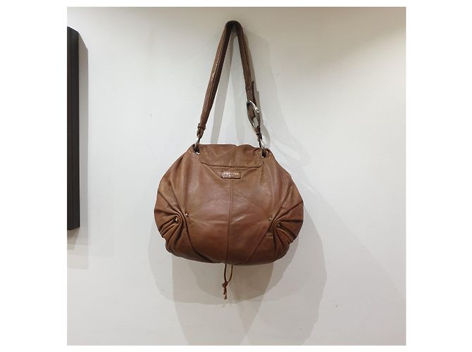 Yves Saint Laurent borsa hobo pelle Cognac - vista 16