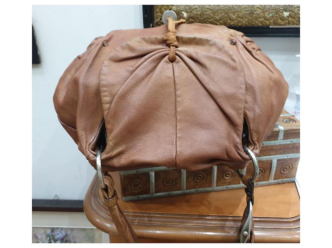 Yves Saint Laurent borsa hobo pelle Cognac - vista 6