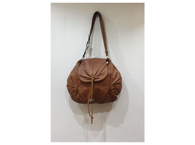 Yves Saint Laurent borsa hobo pelle Cognac - vista 9