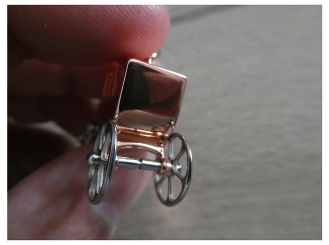Pendente Hermès modello carrozza placcato oro rosa - vista 4