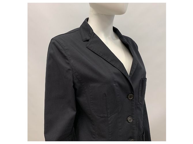 Prada Giacca in cotone blu navy - vista 10