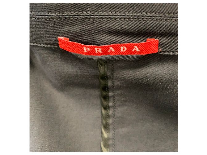 Prada Giacca in cotone blu navy - vista 4