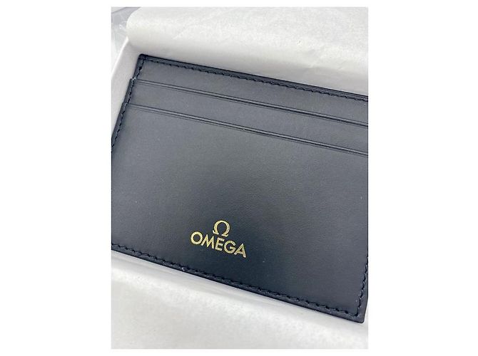 Omega black leather card holder + box - view 2