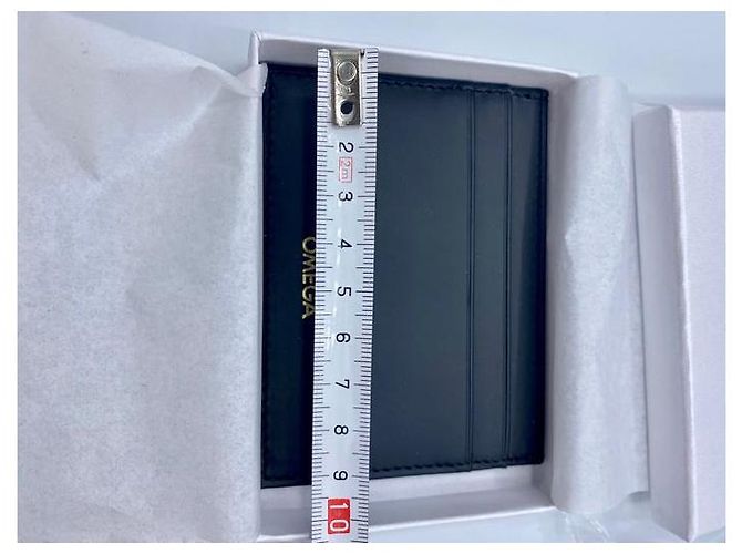 Omega black leather card holder + box - view 4