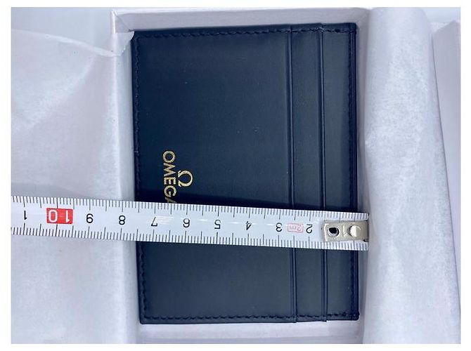 Omega black leather card holder + box - view 5