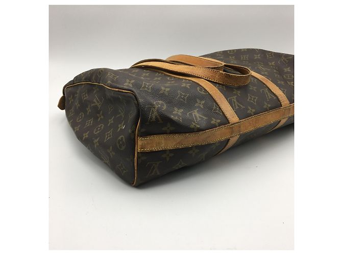 Keepall Borsa Louis Vuitton Flânerie Monogram XL Marrone - vista 4