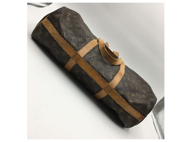 Keepall Borsa Louis Vuitton Flânerie Monogram XL Marrone - vista 5