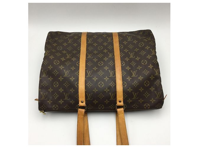 Keepall Borsa Louis Vuitton Flânerie Monogram XL Marrone - vista 7