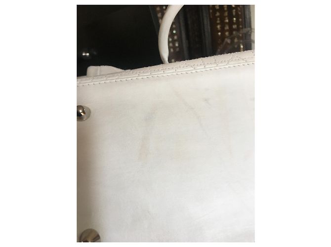Christian Dior Lady Dior M Soft Bolsa de couro branco - vista 10