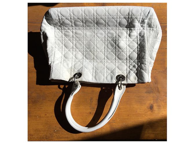 Christian Dior Lady Dior M Soft Bolsa de couro branco - vista 5