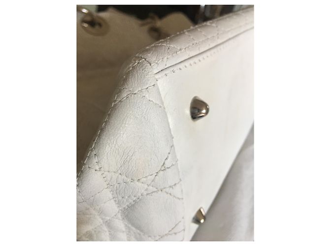 Christian Dior Lady Dior M Soft Bolsa de couro branco - vista 9