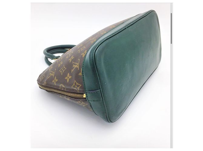 Louis Vuitton Alma Handtasche Monogramm Personalisiertes Leder Braun - Ansicht 3