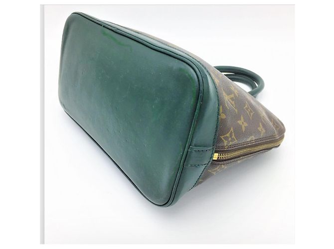 Louis Vuitton Alma Handtasche Monogramm Personalisiertes Leder Braun - Ansicht 4