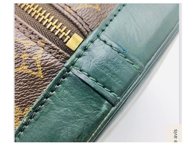 Louis Vuitton Alma Handtasche Monogramm Personalisiertes Leder Braun - Ansicht 5
