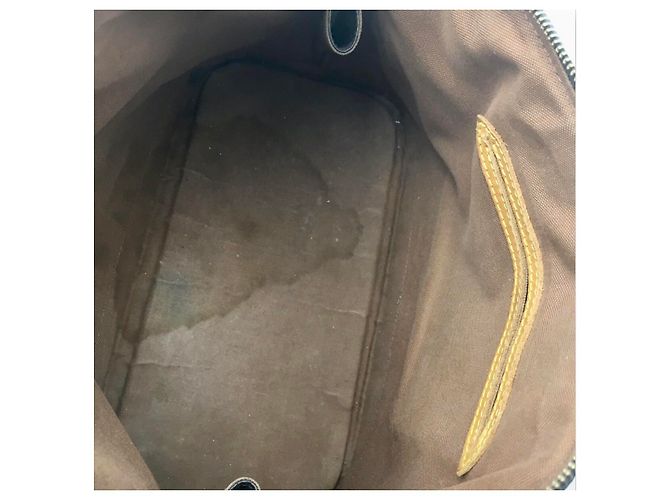 Louis Vuitton Alma Handtasche Monogramm Personalisiertes Leder Braun - Ansicht 7