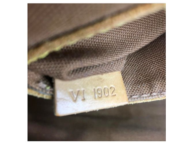 Louis Vuitton Alma Handtasche Monogramm Personalisiertes Leder Braun - Ansicht 8