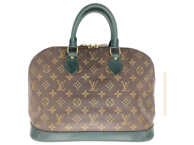 Louis Vuitton Alma Handtasche Monogramm Personalisiertes Leder Braun - Ansicht 9