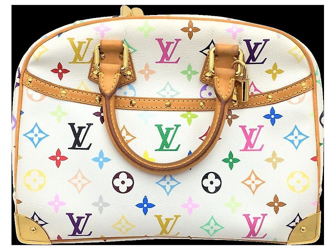 Deauville Louis Vuitton Borsa Trouville Murakami Bianca Bianco - vista 3