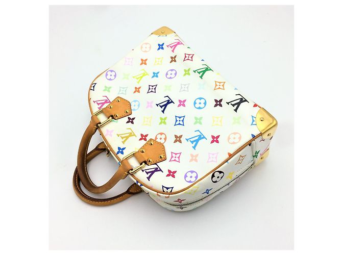 Deauville Louis Vuitton Borsa Trouville Murakami Bianca Bianco - vista 5