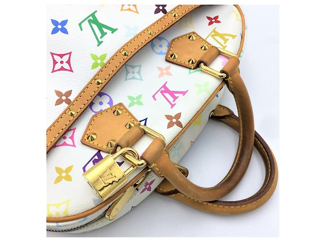 Deauville Louis Vuitton Borsa Trouville Murakami Bianca Bianco - vista 7