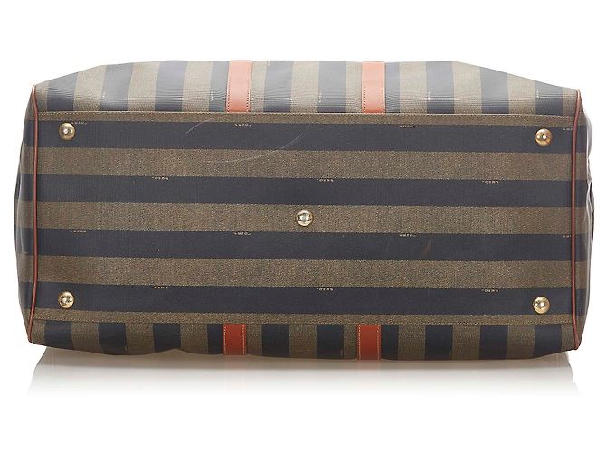 Borsa da viaggio Fendi Brown Pequin - vista 4