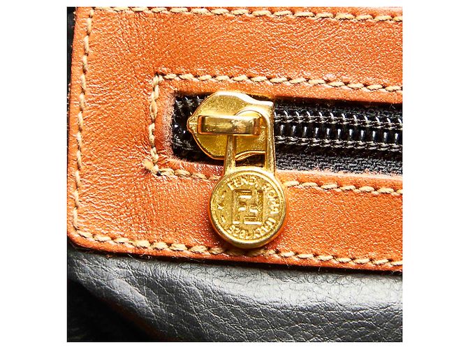 Borsa da viaggio Fendi Brown Pequin - vista 8