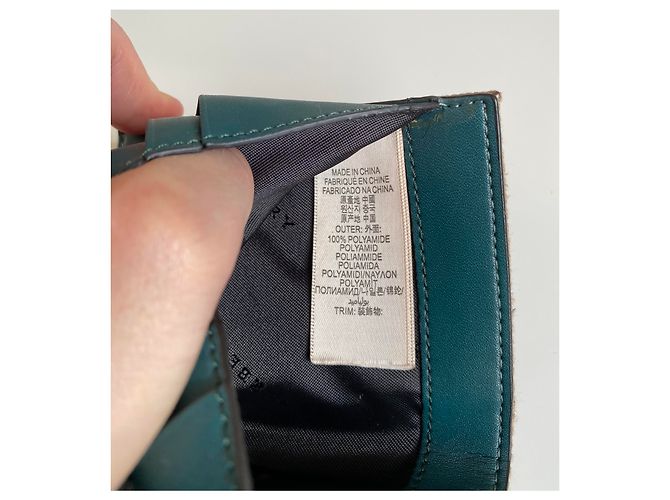 Cartera Burberry Estampado Tradicional y Piel Verde - vista 10