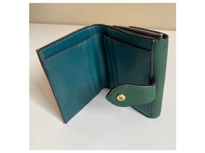 Cartera Burberry Estampado Tradicional y Piel Verde - vista 7