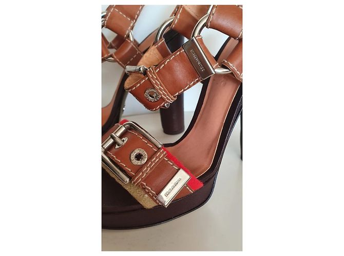 Sandali Dolce & Gabbana in pelle marrone - vista 4