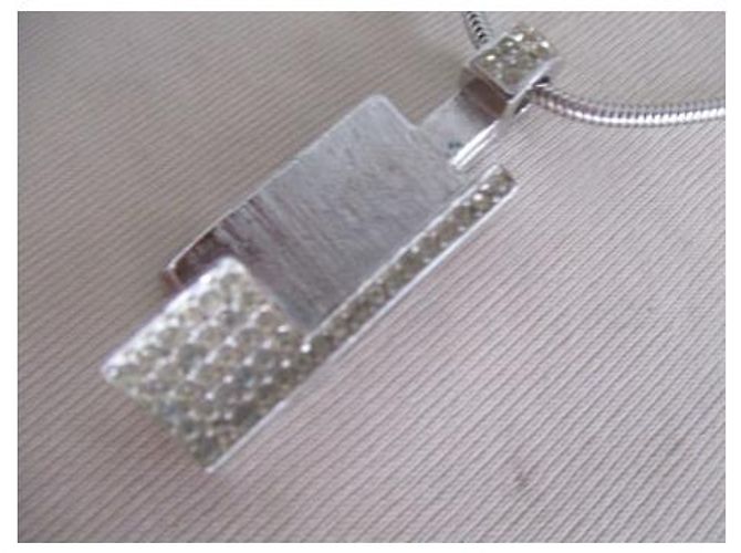 Autre Marque Collana Trifari con pendente in argento e zirconi - vista 3