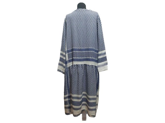 Vestido de algodón azul y blanco Cecilie Copenhagen L - vista 3