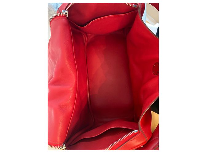 Borsa a mano Hermès Lindy 30 in pelle rossa Rosso - vista 4