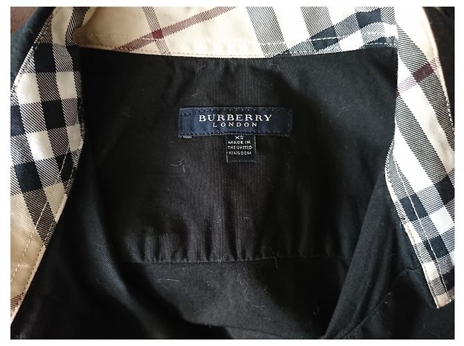 Autre Marque Blusa sin mangas Burberry London negra de algodón con cuadros Negro - vista 4