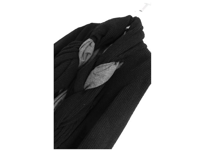 Comme Des Garcons AW14 Strickjacke mit Seilfront Schwarz - Ansicht 8