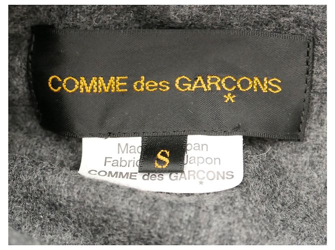 Comme Des Garcons AW14 Strickjacke mit Seilfront Schwarz - Ansicht 9