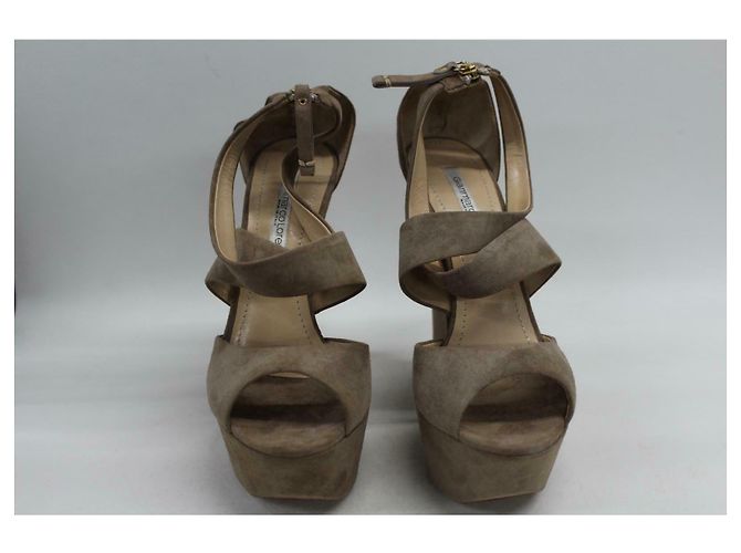 Gianmarco Lorenzi Taupe Super High Heels im typischen Lorenzi-Stil - Ansicht 4