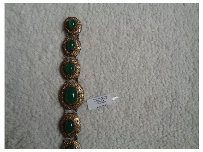 Autre Marque Bracciale in argento e crisoprasio 875 D'oro - vista 4