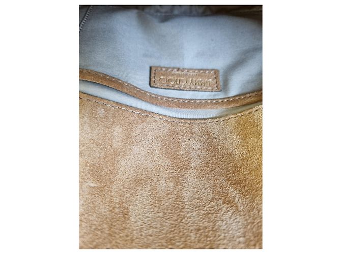Jimmy Choo Borsa Lexie Scross in pelle di vitello marrone noce moscata e pelle scamosciata di vitello - vista 13