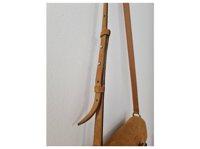 Jimmy Choo Borsa Lexie Scross in pelle di vitello marrone noce moscata e pelle scamosciata di vitello - vista 3