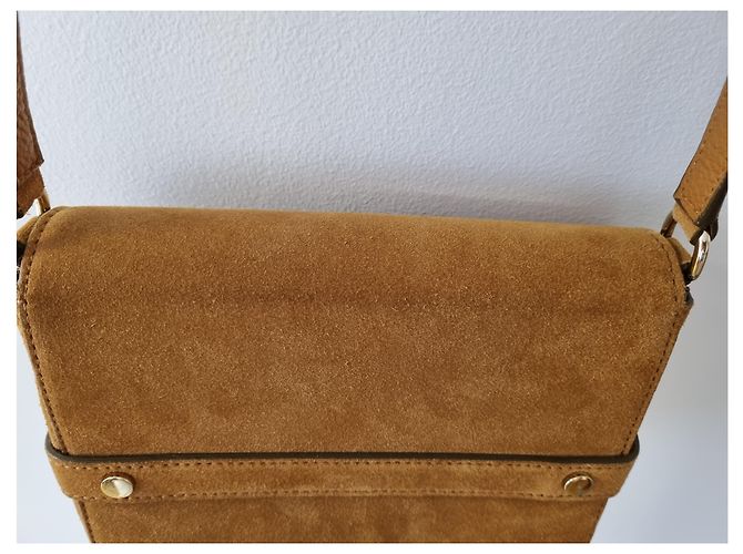 Jimmy Choo Borsa Lexie Scross in pelle di vitello marrone noce moscata e pelle scamosciata di vitello - vista 7