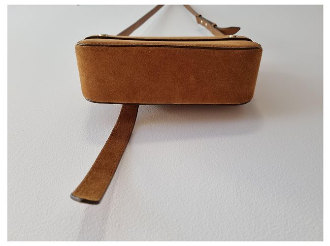 Jimmy Choo Borsa Lexie Scross in pelle di vitello marrone noce moscata e pelle scamosciata di vitello - vista 8