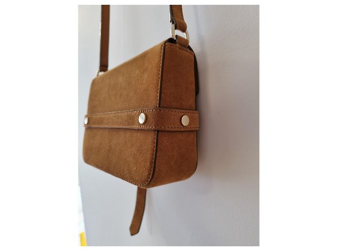 Jimmy Choo Borsa Lexie Scross in pelle di vitello marrone noce moscata e pelle scamosciata di vitello - vista 9
